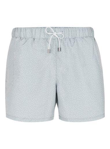 Topman Mens Grey Marl Printed Swim Shorts