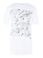 Topman Mens Aaa White Square Print Longline T-shirt