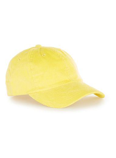 Topman Mens Yellow Cord Curve Peak Cap