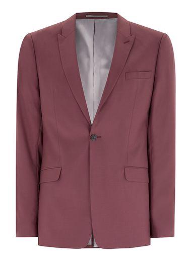Topman Mens Purple Mauve Skinny Fit Suit Jacket