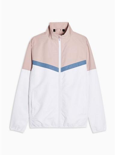 Nicce Mens Nicce Pink And White Panelling T-shirt