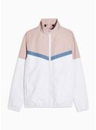 Nicce Mens Nicce Pink And White Panelling T-shirt