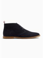 Topman Mens Navy Faux Suede Spark Chukka Boots