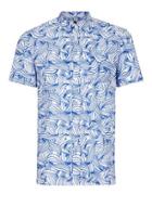 Topman Mens Blue Wave Print Casual Shirt