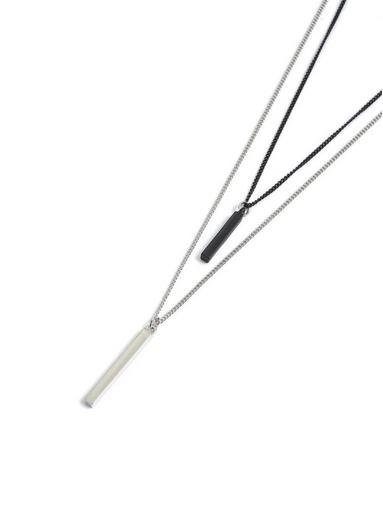 Topman Mens Black Stick Multirow Necklace*