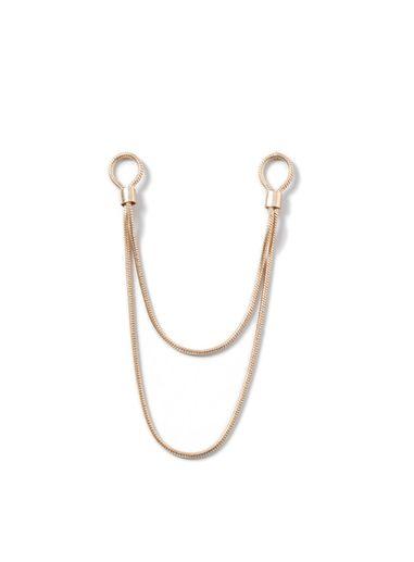Topman Mens Gold Look Chain Collar Tips*