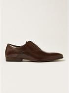 Topman Mens Brown Leather Skinner Oxford Shoes