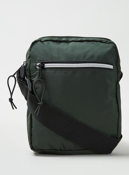 Topman Mens Green Highshine Messanger Pouch
