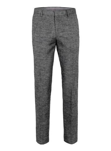 Topman Mens Mid Grey Grey Textured Melange Skinny Fit Pants