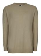 Topman Mens Green Textured Boucle Slim Fit Jumper