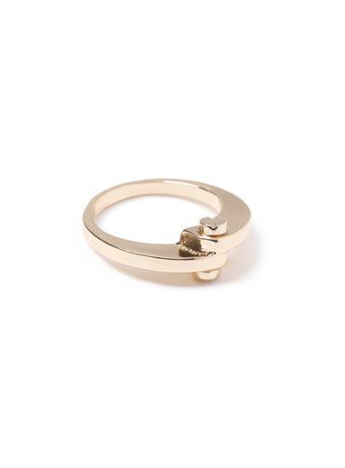 Topman Mens Gold Look Bolt Ring*