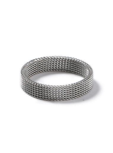 Topman Mens Silver Look Mesh Band Ring*