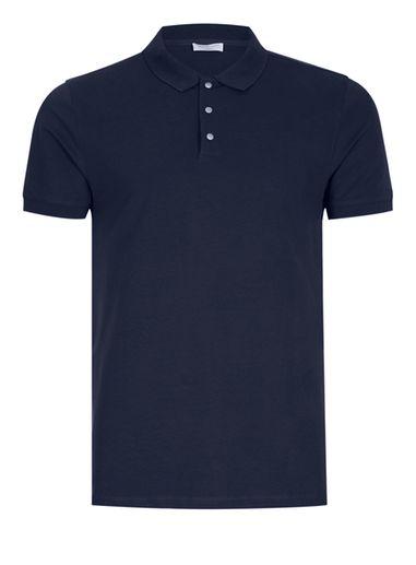 Topman Mens Blue Selected Homme Navy Slim Fit Polo Shirt