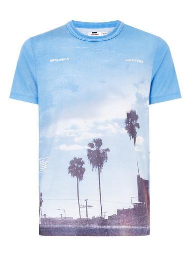 Topman Mens Blue 'seclusion' T-shirt