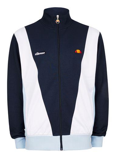 Topman Mens Blue Ellesse Navy Three Panel Vilas Track Top