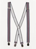 Topman Mens Multi Navy, Blue And Red Skinny Suspenders