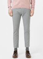 Topman Mens Black And White Dogtooth Stretch Skinny Chinos