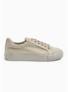 Topman Mens Grey Gray Pu Lace Trainers