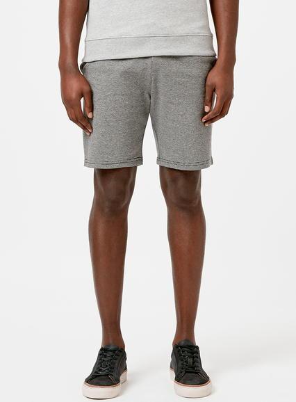 Topman Mens Mid Grey Spacedye Stripe Jersey Shorts