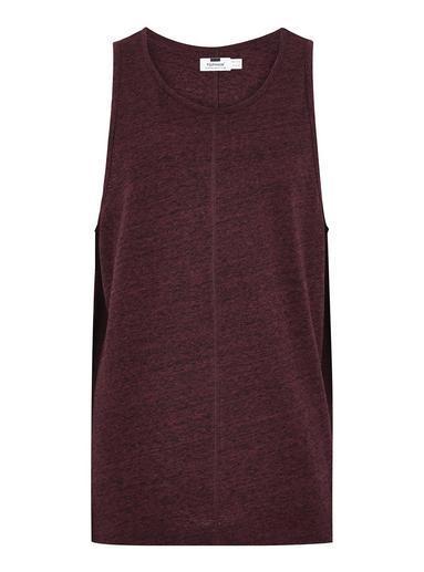 Topman Mens Burgundy Textured Tank