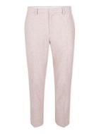 Topman Mens Pink Relaxed Fit Cropped Dress Pants