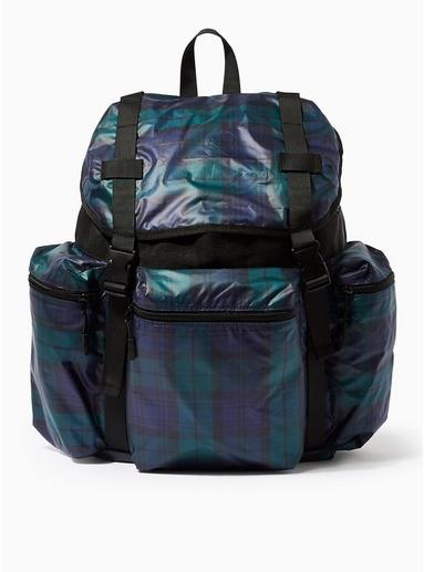 Topman Mens Multi Black Watch Nylon Backpack