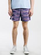 Topman Mens Purple Ikat Print Shorts