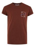 Topman Mens Rust Brown Usa Print T-shirt