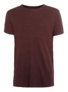Topman Mens Red Premium Burgundy Wool Blend T-shirt