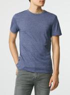 Topman Mens Blue Denim Slim Fit Neppy T-shirt