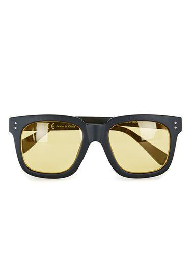 Topman Mens Black Chunky Sunglasses