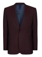 Topman Mens Red Charlie Casely-hayford X Topman Maroon Skinny Wedding Suit Jacket