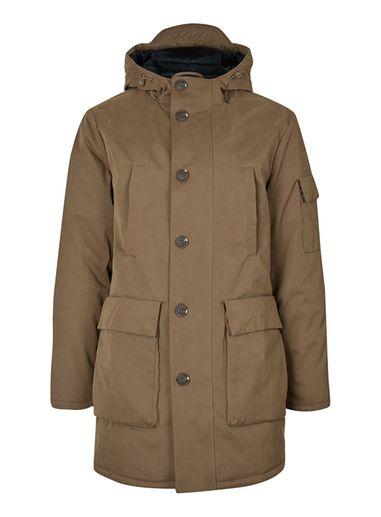 Topman Mens Green Ltd Khaki Premium Duck Down Parka