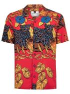 Topman Mens Red Panther Revere Classic Shirt