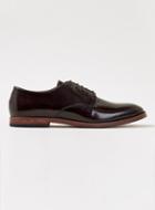Topman Mens Red Hudson Burgundy Leather Postman Shoes