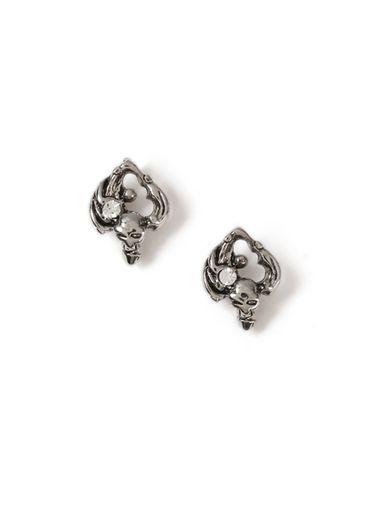 Topman Mens Silver Heart Earrings
