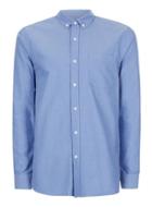 Topman Mens Dark Blue Button Down Oxford Shirt