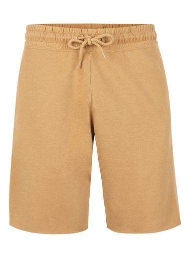 Topman Mens Brown Tan Raw Hem Jersey Shorts