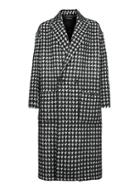 Topman Mens Topman Design Black And White Dogtooth Coat