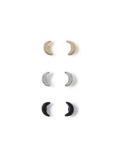 Topman Mens Grey Moon Earring Pack