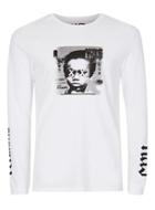 Topman Mens White Nas Print Long Sleeve T-shirt