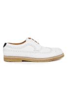 Topman Mens Union White Leather Brogues