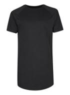 Topman Mens Washed Black Zip Hem Longline T-shirt