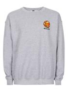 Topman Mens Grey Gray Baller Embroidery Sweatshirt