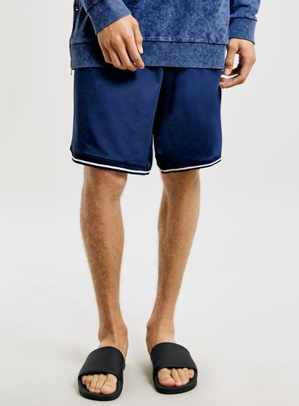 Topman Mens Blue Navy Basketball Shorts