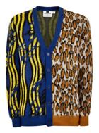 Topman Mens Multi Spliced Animal Print Cardigan