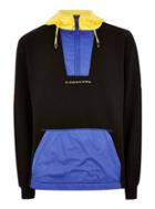 Topman Mens Multi Colour Block Hoodie With Nylon Panels