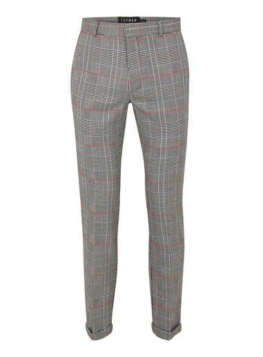 Topman Mens Multi Black And White Colour Check Skinny Pants