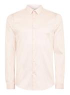Topman Mens Premium Pink Satin Stretch Long Sleeve Shirt