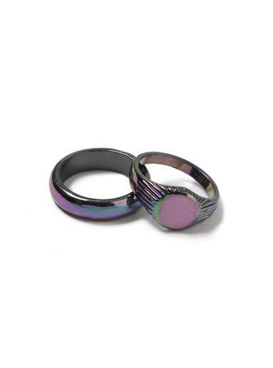 Topman Mens Black Petrol Ring Pack*